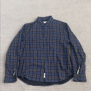 rag & bone Navy and Black Checkered Shirt
